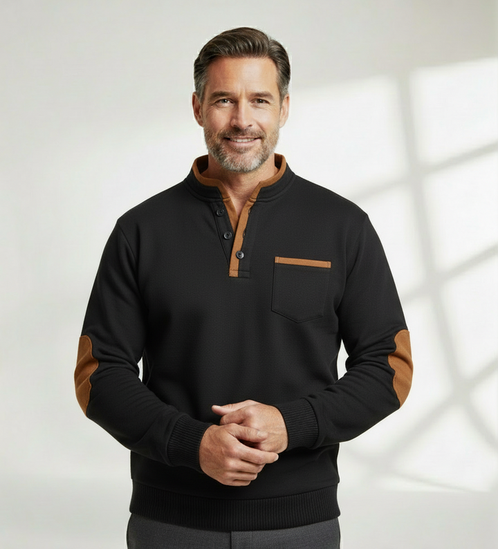 MARCUS – CONTRASTDETAIL LANGE MOUWEN SHIRT