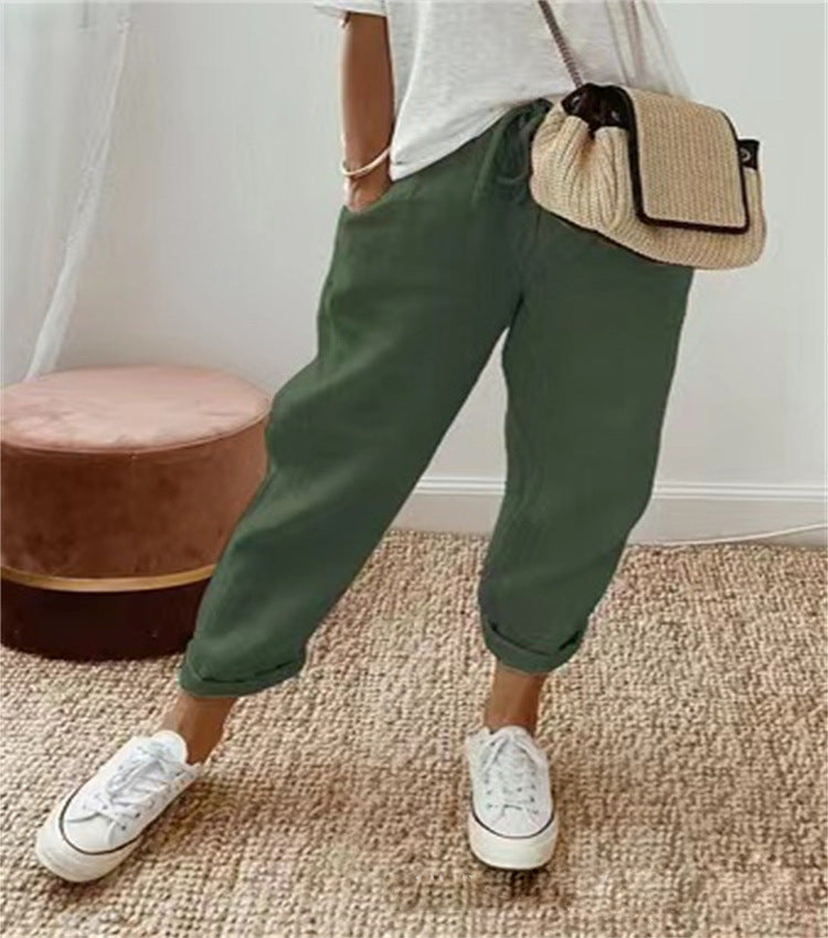 Minou™ | Elegante katoen-linnen broek