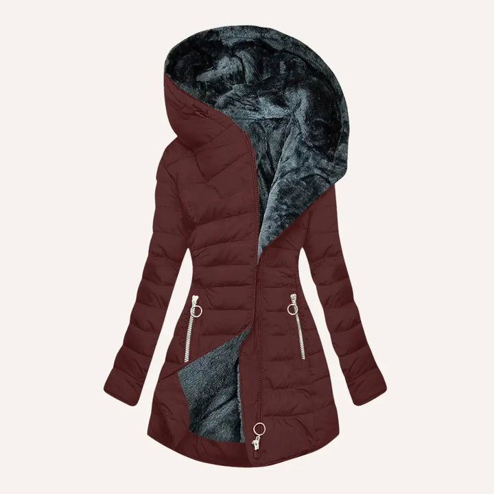 VALERIA – ELEGANTE WINTERJAS MET CAPUCHON