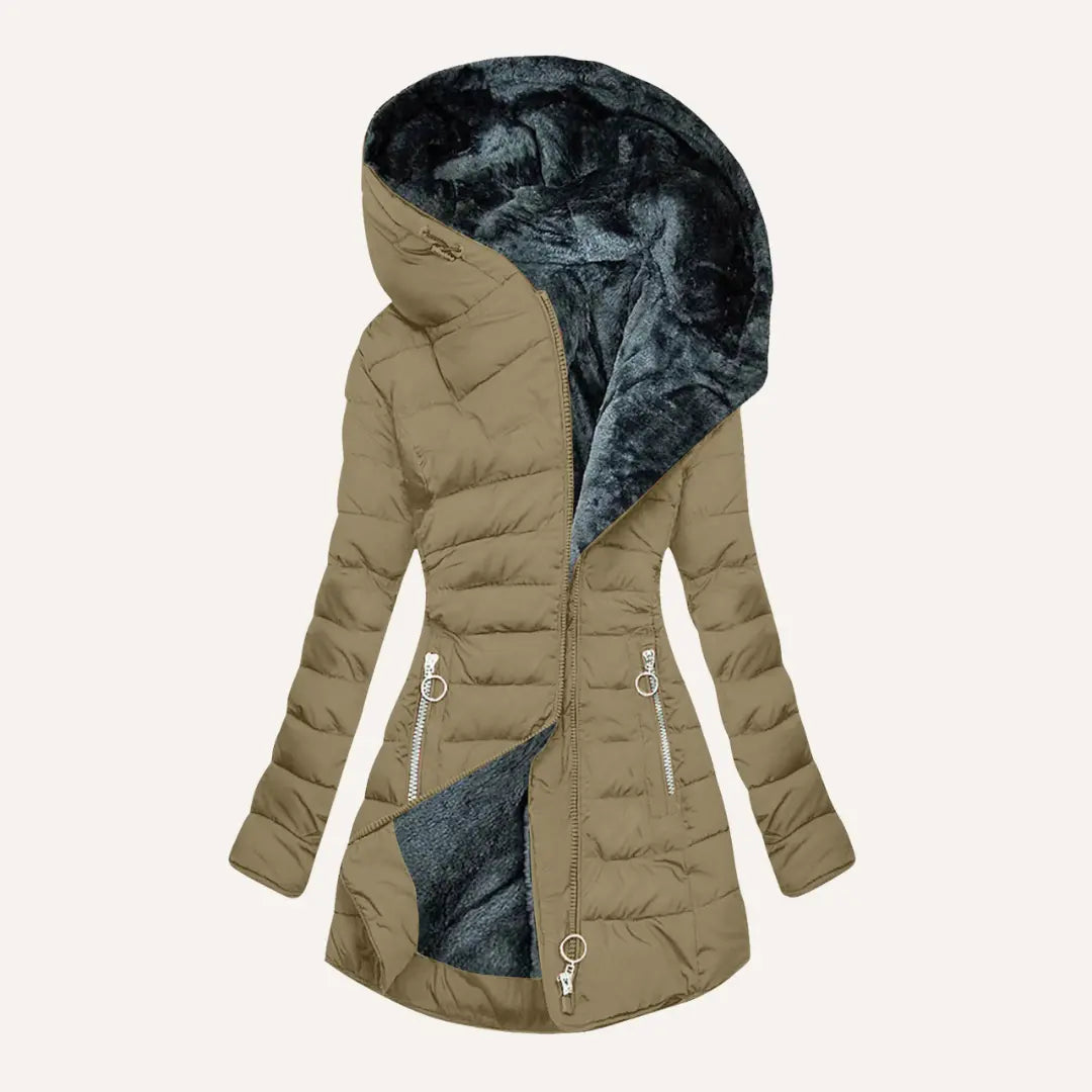 VALERIA – ELEGANTE WINTERJAS MET CAPUCHON