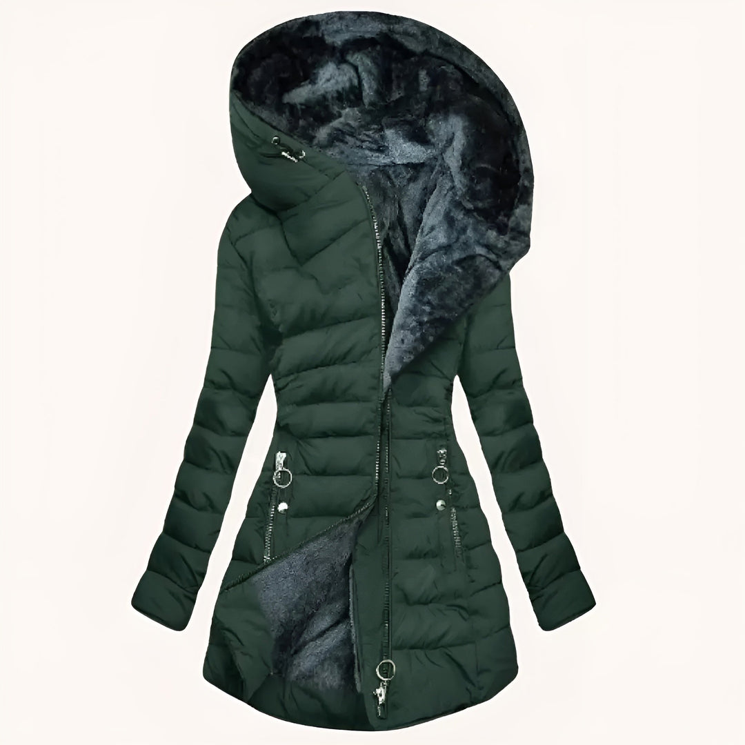 VALERIA – ELEGANTE WINTERJAS MET CAPUCHON