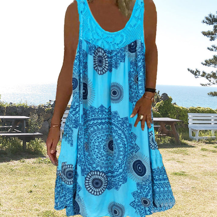MARISSA – KUSTBRIES MOUWLOZE MIDI JURK