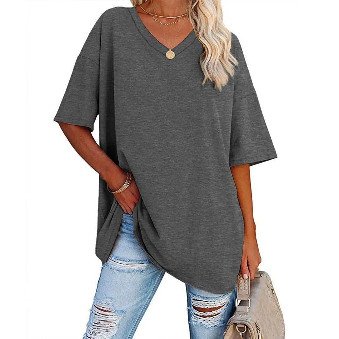Tjarda™ | Oversized V-Hals T-Shirt
